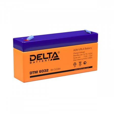 Аккумуляторная батарея Delta DTM 6032  (.2 А/ч / 6v)