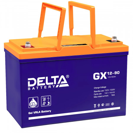 Гелевая аккумуляторная батарея Delta GX 12-90 (90 А/ч / 12v)