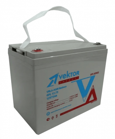 Аккумуляторная батарея VEKTOR GPL 12-75 (75 А/ч / 12v) 