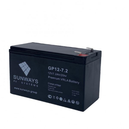Аккумуляторная батарея SUNWAYS GP 12-7,2  (7.2 А/ч / 12v)