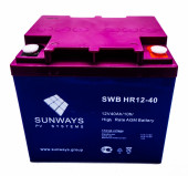 Аккумуляторная батарея SUNWAYS HR 12-40  (40 А/ч / 12v)