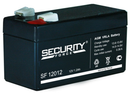 Аккумуляторная батарея Security Force SF 12012  (1.2 А/ч / 12v)